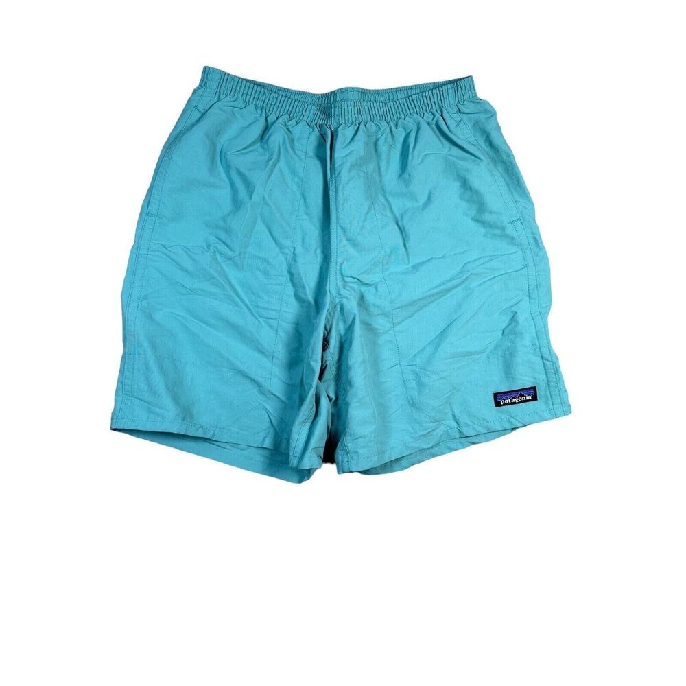 Patagonia Mesh Baggies Longs 7" Mens Sz S Blue Green Swim Relaxed Fit Shorts NWT